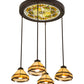 Meyda 27"w Middleton Art Glass Ceiling Medallion 4 Lt Pendant - 159298