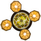 Meyda 27"w Middleton Art Glass Ceiling Medallion 4 Lt Pendant - 159298