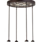 Meyda 27"w Middleton Art Glass Ceiling Medallion 4 Lt Pendant - 159298