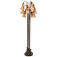Meyda 63" High Amber/Purple Tiffany Pond Lily 12 Light Floor Lamp '15946