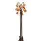 Meyda 63" High Amber/Purple Tiffany Pond Lily 12 Light Floor Lamp '15946