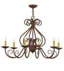 Meyda 36" Wide Jenna 6 Light Chandelier 160224