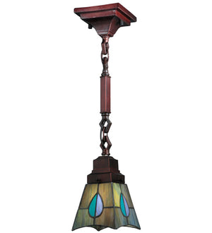 Meyda 5"Sq Mackintosh Leaf Mini Pendant '16080