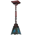 Meyda 5"Sq Mackintosh Leaf Mini Pendant '16080