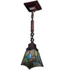 Meyda 5"Sq Mackintosh Leaf Mini Pendant '16080