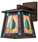 Meyda 7" Wide Mackintosh Leaf Solid Mount Wall Sconce '161156