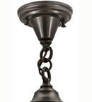 Meyda 5"W Revival Craftsman Brown on Brass 1 LT Flushmount Hardware '165491