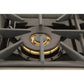 Kucht Signature 36-Inch Gas Range with Convection Oven in White with White Knob & Rose Gold Handle KNG361-W-ROSE