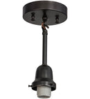 Meyda 5"W Craftsman Brown on Brass 1 LT Pendant Hardware '165816