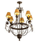 Meyda 28"W Antonia 6 LT Chandelier- 167786