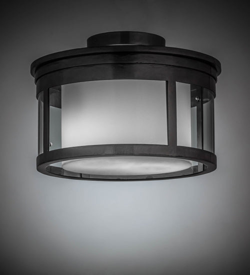 Meyda 15"w Cilindro Campbell Flushmount- 167935