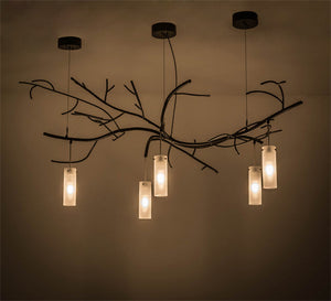 Meyda 72"L Winter Solstice Cilindro 5 LT Oblong Chandelier '168013