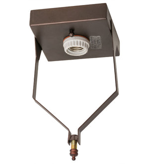 Meyda 5"Sq Mahogany Bronze Flushmount Hardware '169762