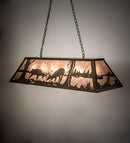 Meyda 48" Long Battling Bucks Oblong Pendant '171294