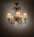 Meyda 25"W Chantilly 5 LT Chandelier- 171440