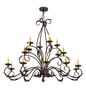 Meyda 54" Long Windsor 18 Light Oblong Chandelier- 171783