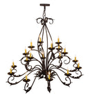 Meyda 54" Long Windsor 18 Light Oblong Chandelier- 171783