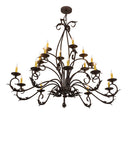 Meyda 54" Long Windsor 18 Light Oblong Chandelier- 171783