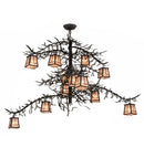 Meyda 48"W Pine Branch Valley View 12 LT Chandelier '173025