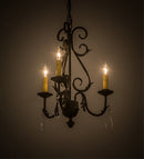 Meyda 18" Wide French Elegance 3 Light Chandelier- 173174