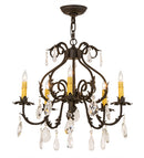 Meyda 24" Wide Chantilly 5 Light Chandelier- 173175