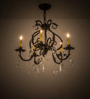 Meyda 24" Wide Chantilly 5 Light Chandelier- 173175