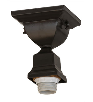 Meyda 5"Sq Timeless Bronze Flushmount Hardware '173746