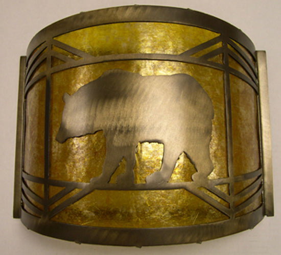 Meyda 12"W Lone Bear Wall Sconce '17459