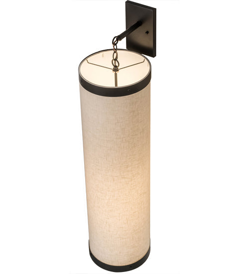 Meyda 10"W Cilindro Textrene Hanging Wall Sconce '176257