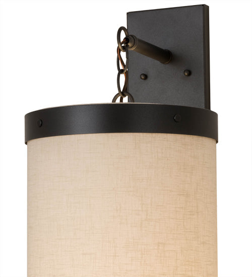 Meyda 10"W Cilindro Textrene Hanging Wall Sconce '176257