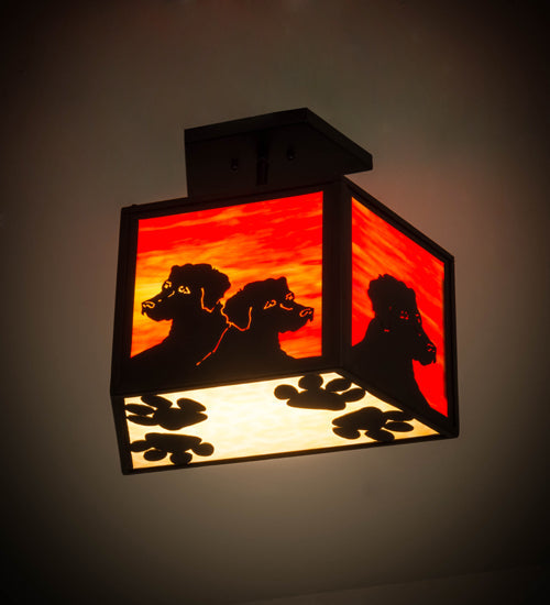 Meyda 16"W Personalized DiCastro's Flushmount '176909