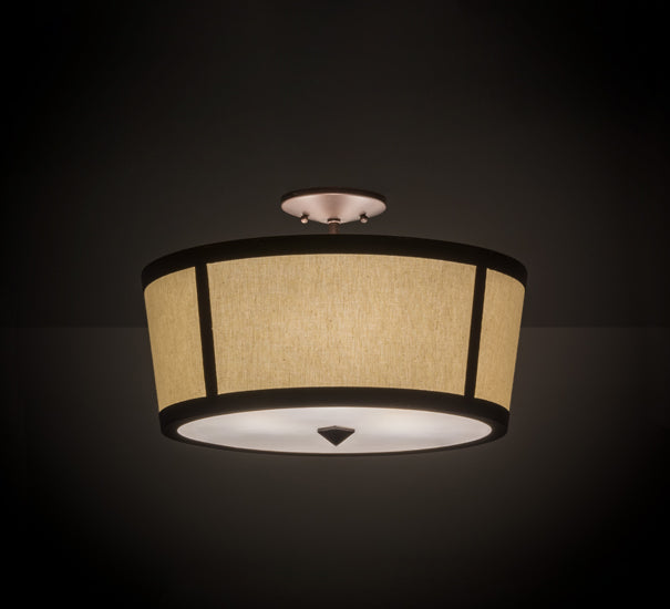 Meyda 18"W Cilindro Tapered Semi-Flushmount '178360
