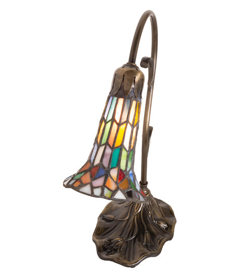 Meyda 15" High Stained Glass Pond Lily Accent Lamp - 17866
