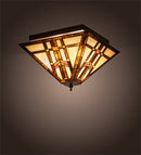 Meyda 14" Square Prairie Wheat Flushmount '178890