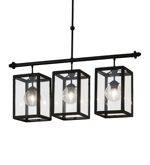 Meyda 39"L Quadrato Bloc 3 LT Island Pendant '179150