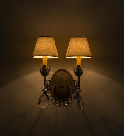 Meyda 12" Wide Antonia 2 Light Wall Sconce- 180854