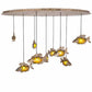 Meyda 56"w Tiervis 9 Lt Cascading Pendant- 182290