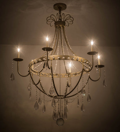 Meyda 42"W Azaleia 6 LT Chandelier- 182546
