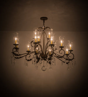 Meyda 62" Long Windsor 14 Light Oblong Chandelier- 183446