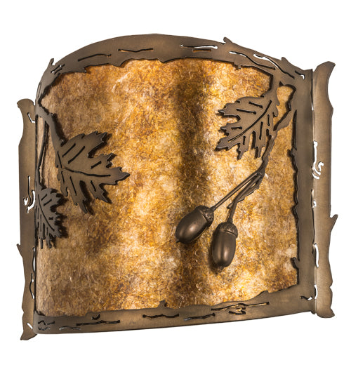 Meyda 12"W Oak Leaf & Acorn Wall Sconce '184030