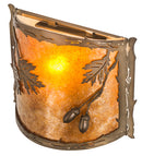 Meyda 12"W Oak Leaf & Acorn Wall Sconce '184030
