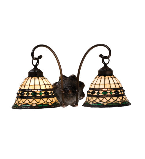 Meyda 18"W Tiffany Roman 2 LT Wall Sconce '18530