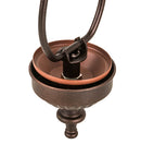 Meyda 5"Sq Mahogany Bronze 1 LT Inverted Flushmount Hardware '185584