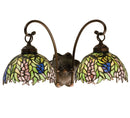 Meyda 18"W Tiffany Honey Locust 2 LT Wall Sconce 18697