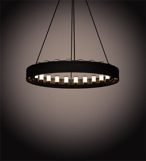 Meyda 60" Wide Loxley Escabroso 24 LT Chandelier 187107