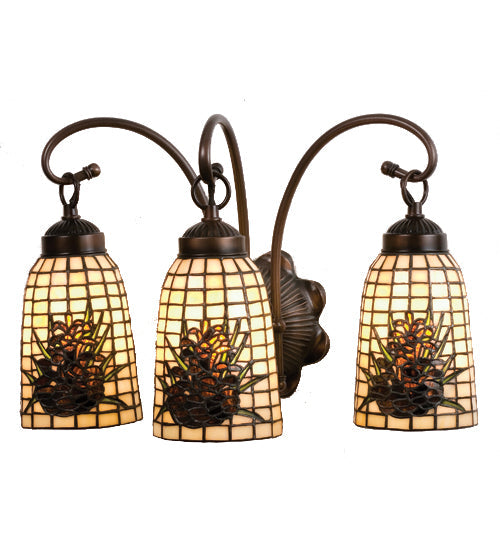 Meyda 18"W Pine Barons 3 LT Vanity Light 18785