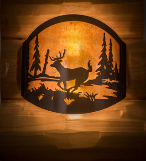 Meyda 11" Wide Deer at Lake Wall Sconce '188367