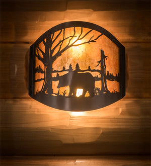 Meyda 11" Wide Bear at Lake Wall Sconce '188368