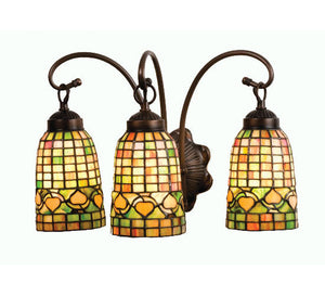 Meyda 18"W Tiffany Acorn 3 LT Vanity Light 18866