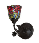 Meyda 6" Wide Red Rosebud Wall Sconce '19019
